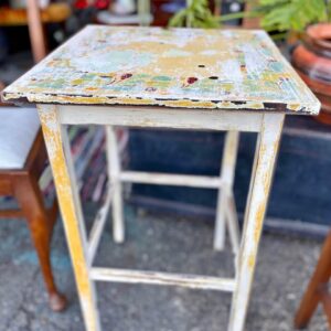 Vintage Painted Timber Side Table – Multi-Use