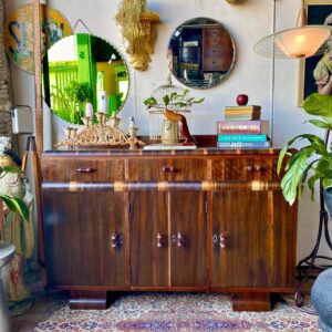 Restored Art Deco Style Sideboard Buffet Vintage Cupboard