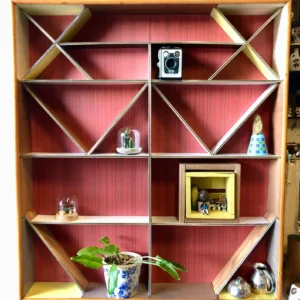 Bespoke Shelving Mid Century 1950’s RE-claimed + RE-cycled Laminated Pieces