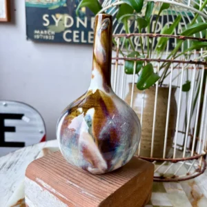 Drip Glaze Ceramic Vase Vintage